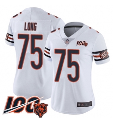 Women Chicago Bears 75 Kyle Long White Vapor Untouchable Limited Player 100th Season Football Jersey Women Chicago Bears 75 Kyle Long White Vapor Untouchable Limited Player 100th Season Football Jersey