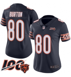 Women Chicago Bears 80 Trey Burton Navy Blue Team Color 100th Season Limited Football Jersey Women Chicago Bears 80 Trey Burton Navy Blue Team Color 100th Season Limited Football Jersey