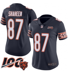 Women Chicago Bears 87 Adam Shaheen Navy Blue Team Color 100th Season Limited Football Jersey Women Chicago Bears 87 Adam Shaheen Navy Blue Team Color 100th Season Limited Football Jersey