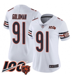 Women Chicago Bears 91 Eddie Goldman White Vapor Untouchable Limited Player 100th Season Football Jersey Women Chicago Bears 91 Eddie Goldman White Vapor Untouchable Limited Player 100th Season Football Jersey