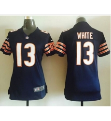 Women Nike Bears #13 Kevin White Navy Blue Team Color Stitched NFL Elite Jersey Women Nike Bears #13 Kevin White Navy Blue Team Color Stitched NFL Elite Jersey