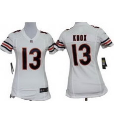 Women Nike Chicago Bears 13# Johnny Knox White Nike NFL Jerseys Women Nike Chicago Bears 13# Johnny Knox White Nike NFL Jerseys