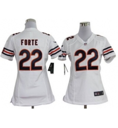 Women Nike Chicago Bears 22# Matt Forte White Jersey Women Nike Chicago Bears 22# Matt Forte White Jersey