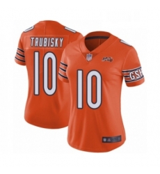 Womens Chicago Bears 10 Mitchell Trubisky Orange Alternate 100th Season Limited Football Jersey Womens Chicago Bears 10 Mitchell Trubisky Orange Alternate 100th Season Limited Football Jersey