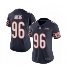 Womens Chicago Bears 96 Akiem Hicks Navy Blue Team Color 100th Season Limited Football Jersey Womens Chicago Bears 96 Akiem Hicks Navy Blue Team Color 100th Season Limited Football Jersey