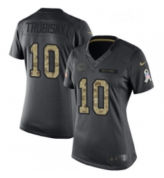 Womens Nike Chicago Bears 10 Mitchell Trubisky Limited Black 2016 Salute to Service NFL Jersey Womens Nike Chicago Bears 10 Mitchell Trubisky Limited Black 2016 Salute to Service NFL Jersey