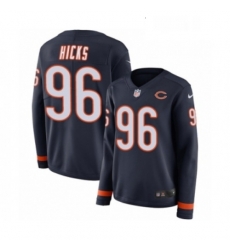 Womens Nike Chicago Bears 96 Akiem Hicks Limited Navy Blue Therma Long Sleeve NFL Jersey Womens Nike Chicago Bears 96 Akiem Hicks Limited Navy Blue Therma Long Sleeve NFL Jersey
