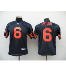 Bears #6 Jay Cutler Blue Orange 1940s Throwback Stitched Youth NFL Jersey
