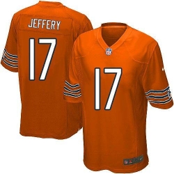 Nike NFL Chicago Bears #17 Alshon Jeffery Orange Youth Elite Alternate Jersey