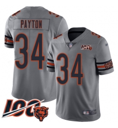 Youth Chicago Bears 34 Walter Payton Limited Silver Inverted Legend 100th Season Football Jersey Youth Chicago Bears 34 Walter Payton Limited Silver Inverted Legend 100th Season Football Jersey