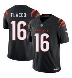 Men Cincinnati Bengals 16 Joe Flacco Black 2025 F U S E Vapor Untouchable Limited Stitched Football Jersey Men Cincinnati Bengals 16 Joe Flacco Black 2025 F U S E Vapor Untouchable Limited Stitched Football Jersey