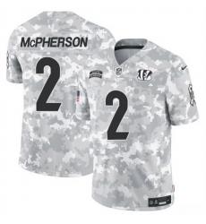 Men Cincinnati Bengals 2 Evan McPherson 2024 F U S E Arctic Camo Salute To Service Limited Stitched Football Jersey Men Cincinnati Bengals 2 Evan McPherson 2024 F U S E Arctic Camo Salute To Service Limited Stitched Football Jersey
