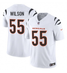 Men Cincinnati Bengals 55 Logan Wilson White 2025 F U S E Vapor Untouchable Limited Stitched Football Jersey Men Cincinnati Bengals 55 Logan Wilson White 2025 F U S E Vapor Untouchable Limited Stitched Football Jersey