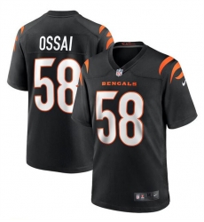 Men Cincinnati Bengals 58 Joseph Ossai Black Stitched Game Jersey Men Cincinnati Bengals 58 Joseph Ossai Black Stitched Game Jersey