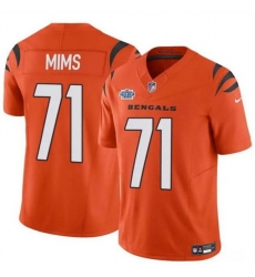 Men Cincinnati Bengals 71 Amarius Mims Orange 2024 With Dradt Patch F U S E Vapor Untouchable Limited Stitched Jersey Men Cincinnati Bengals 71 Amarius Mims Orange 2024 With Dradt Patch F U S E Vapor Untouchable Limited Stitched Jersey