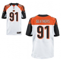 Men Nike Cincinnati Bengals #91 Robert Geathers White Untouchable Vapor Limited jersey