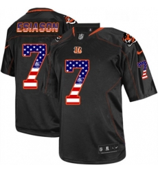 Mens Nike Cincinnati Bengals 7 Boomer Esiason Elite Black USA Flag Fashion NFL Jersey Mens Nike Cincinnati Bengals 7 Boomer Esiason Elite Black USA Flag Fashion NFL Jersey