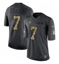 Mens Nike Cincinnati Bengals 7 Boomer Esiason Limited Black 2016 Salute to Service NFL Jersey Mens Nike Cincinnati Bengals 7 Boomer Esiason Limited Black 2016 Salute to Service NFL Jersey