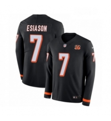 Mens Nike Cincinnati Bengals 7 Boomer Esiason Limited Black Therma Long Sleeve NFL Jersey Mens Nike Cincinnati Bengals 7 Boomer Esiason Limited Black Therma Long Sleeve NFL Jersey