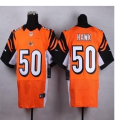 New Cincinnati Bengals #50 A.J. Hawk Orange Alternate Men Stitched NFL Elite Jersey New Cincinnati Bengals #50 A.J. Hawk Orange Alternate Men Stitched NFL Elite Jersey