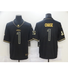 Nike Cincinnati Bengals 1 Ja'Marr Chase Black Gold Vapor Untouchable Limited Jersey Nike Cincinnati Bengals 1 Ja'Marr Chase Black Gold Vapor Untouchable Limited Jersey