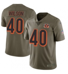 Nike Cincinnati Bengals 40 Brandon Wilson Mens Limited Green 2017 Salute to Service Jersey Nike Cincinnati Bengals 40 Brandon Wilson Mens Limited Green 2017 Salute to Service Jersey