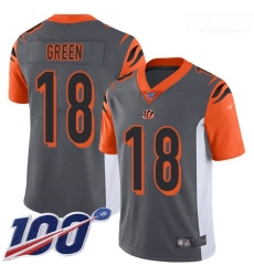 Bengals #18 A J Green Silver Youth Stitched Football Limited Inverted Legend 100th Season Jersey Bengals #18 A J Green Silver Youth Stitched Football Limited Inverted Legend 100th Season Jersey