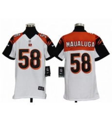 Nike Youth NFL Cincinnati Bengals #58 Rey Maualuga White Jerseys Nike Youth NFL Cincinnati Bengals #58 Rey Maualuga White Jerseys