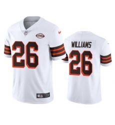 Cleveland Browns 26 Greedy Williams Nike 1946 Collection Alternate Vapor Limited NFL Jersey White Cleveland Browns 26 Greedy Williams Nike 1946 Collection Alternate Vapor Limited NFL Jersey White