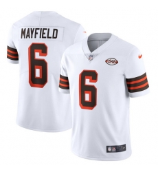 Cleveland Browns 6 Baker Mayfield Nike 1946 Collection Alternate Vapor Limited NFL Jersey White Cleveland Browns 6 Baker Mayfield Nike 1946 Collection Alternate Vapor Limited NFL Jersey White