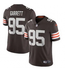 Cleveland Browns 95 Myles Garrett Men Nike Brown 2020 Vapor Limited Jersey Cleveland Browns 95 Myles Garrett Men Nike Brown 2020 Vapor Limited Jersey