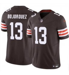 Men Cleveland Browns 13 Corey Bojorquez Brown F U S E  Vapor Limited Stitched Football Jersey