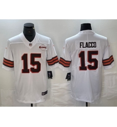 Men Cleveland Browns 15 Joe Flacco White 1946 Collection Vapor Untouchable Limited Stitched Jersey Men Cleveland Browns 15 Joe Flacco White 1946 Collection Vapor Untouchable Limited Stitched Jersey