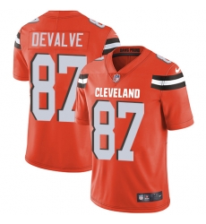 Men Nike Browns #87 Seth DeValve Orange Alternate Stitched NFL Vapor Untouchable Limited Jersey Men Nike Browns #87 Seth DeValve Orange Alternate Stitched NFL Vapor Untouchable Limited Jersey