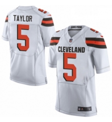 Mens Nike Cleveland Browns 5 Tyrod Taylor Elite White NFL Jersey Mens Nike Cleveland Browns 5 Tyrod Taylor Elite White NFL Jersey