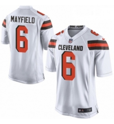 Mens Nike Cleveland Browns 6 Baker Mayfield Game White NFL Jersey Mens Nike Cleveland Browns 6 Baker Mayfield Game White NFL Jersey