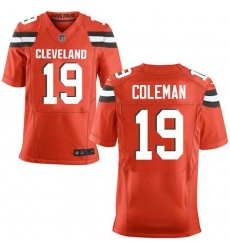 Nike Browns #19 Corey Coleman Orange Alternate Mens Stitched NFL Elite Jersey Nike Browns #19 Corey Coleman Orange Alternate Mens Stitched NFL Elite Jersey