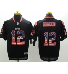 Nike Cleveland Browns 12 Josh Gordon Black Elite USA Flag Fashion NFL Jersey Nike Cleveland Browns 12 Josh Gordon Black Elite USA Flag Fashion NFL Jersey