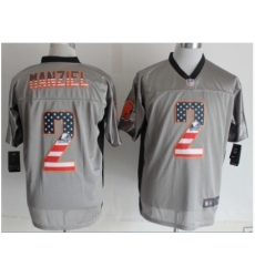 Nike Cleveland Browns 2 Johnny Manziel Grey Elite USA Flag Fashion NFL Jersey Nike Cleveland Browns 2 Johnny Manziel Grey Elite USA Flag Fashion NFL Jersey