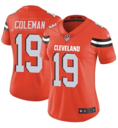 Nike Browns #19 Corey Coleman Orange Alternate Womens Stitched NFL Vapor Untouchable Limited Jersey Nike Browns #19 Corey Coleman Orange Alternate Womens Stitched NFL Vapor Untouchable Limited Jersey