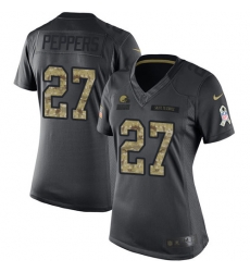 Nike Browns #27 Jabrill Peppers Black Womens Stitched NFL Limited 2016 Salute to Service Jersey Nike Browns #27 Jabrill Peppers Black Womens Stitched NFL Limited 2016 Salute to Service Jersey