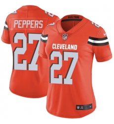 Nike Browns #27 Jabrill Peppers Orange Alternate Womens Stitched NFL Vapor Untouchable Limited Jersey Nike Browns #27 Jabrill Peppers Orange Alternate Womens Stitched NFL Vapor Untouchable Limited Jersey