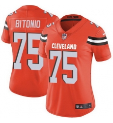 Nike Browns 75 Joel Bitonio Orange Alternate Womens Stitched NFL Vapor Untouchable Limited Jersey Nike Browns 75 Joel Bitonio Orange Alternate Womens Stitched NFL Vapor Untouchable Limited Jersey