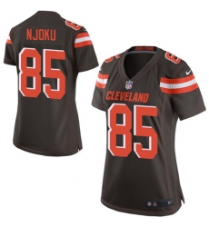 Nike Browns #85 David Njoku Brown Team Color Womens Stitched NFL New Elite Jersey Nike Browns #85 David Njoku Brown Team Color Womens Stitched NFL New Elite Jersey
