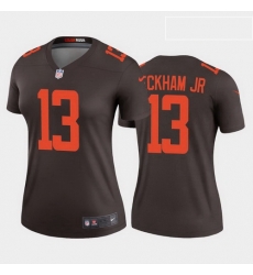 Women Cleveland Browns 13 Odell Beckham Jr 2020 Alternate Vapor Limited Rush Jersey Brown Women Cleveland Browns 13 Odell Beckham Jr 2020 Alternate Vapor Limited Rush Jersey Brown