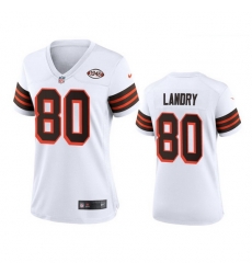 Women Cleveland Browns 80 Jarvis Landry Nike 1946 Collection Alternate Game Limited NFL Jersey White Women Cleveland Browns 80 Jarvis Landry Nike 1946 Collection Alternate Game Limited NFL Jersey White