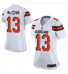Women Nike Browns #13 Josh McCown White Stitched NFL New Elite Jersey Women Nike Browns #13 Josh McCown White Stitched NFL New Elite Jersey