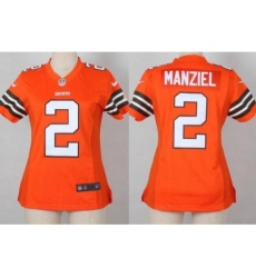 Women Nike Cleveland Browns #2 Johnny Manziel Orange NFL Jerseys Women Nike Cleveland Browns #2 Johnny Manziel Orange NFL Jerseys
