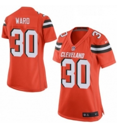 Womens Nike Cleveland Browns 30 Denzel Ward Game Orange Alternate NFL Jersey Womens Nike Cleveland Browns 30 Denzel Ward Game Orange Alternate NFL Jersey