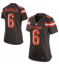 Womens Nike Cleveland Browns 6 Baker Mayfield Game Brown Team Color NFL Jersey Womens Nike Cleveland Browns 6 Baker Mayfield Game Brown Team Color NFL Jersey